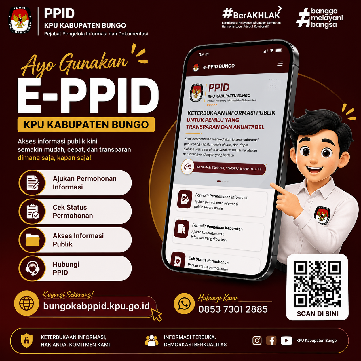 Ayo Gunakan E-PPID KPU Kabupaten Bungo